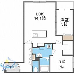 FERIZSARA 2LDKの間取図画像