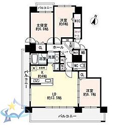 D'グラフォート琴似メトロポリス 3LDKの間取図画像
