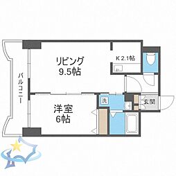 ティアラN5 1LDKの間取図画像