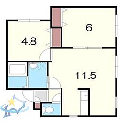 BMハウス 2LDKの間取図画像