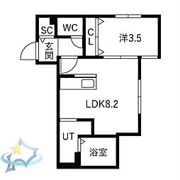 札幌市営東西線 宮の沢駅 徒歩5分 2階/-