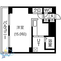 e-ハウス 1Kの間取図画像