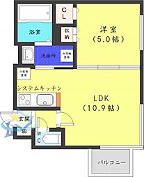 サムティ円山レジデンス 1LDKの間取図画像