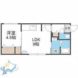 ASTERHOROHIRA 1LDKの間取図画像
