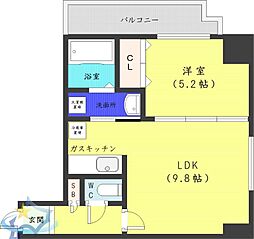ISグランデ札幌 1LDKの間取図画像
