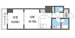 ビッグパレス南6条 1LDKの間取図画像