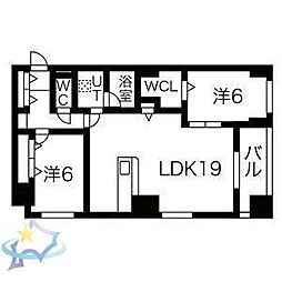 ブリーズ発寒 2LDKの間取図画像