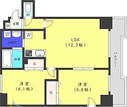 ビッグパレス円山2 2LDKの間取図画像
