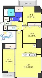 F022円山 3LDKの間取図画像