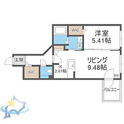 ビッグレジデンス円山宮ケ丘 1LDKの間取図画像