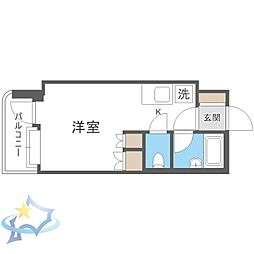 アン・セリジェ弐番館 ワンルームの間取図画像