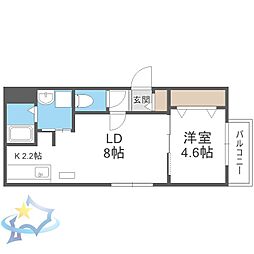 アリュール南6条 1LDKの間取図画像