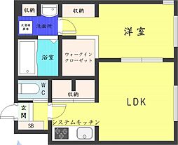 札幌市中央区北八条西20丁目マンション 1LDKの間取図画像
