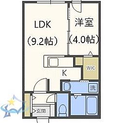 シティレジデンス北円山 1LDKの間取図画像