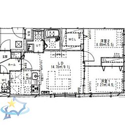 札幌市営南北線 中島公園駅 徒歩8分の賃貸マンション 1階2LDKの間取り