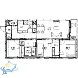 札幌市営東西線 宮の沢駅 徒歩9分の賃貸マンション 1階3LDKの間取り