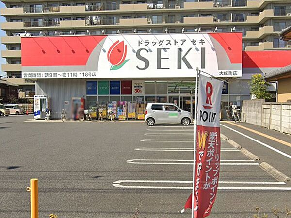 ドラッグストア 1100m ドラッグストアセキ大成町店