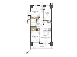ライオンズマンションひばりケ丘第3 2SLDKの間取図画像