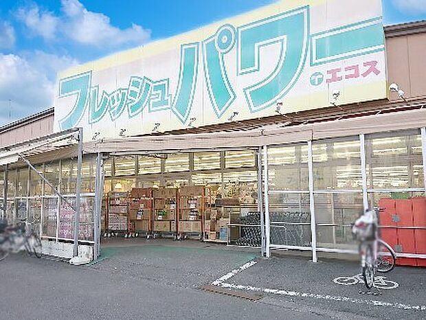 スーパー 1100m エコス 木野目店