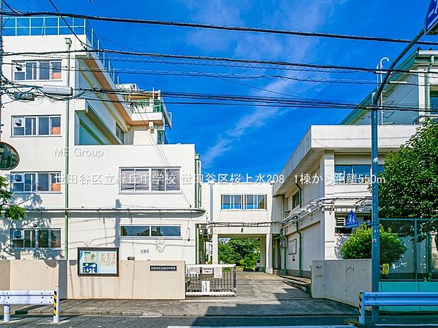 中学校 550m 世田谷区立緑丘中学校