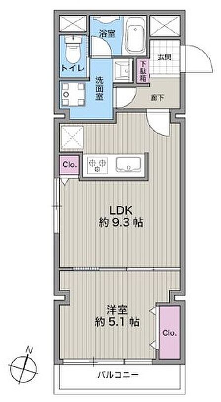 1LDK 間取り