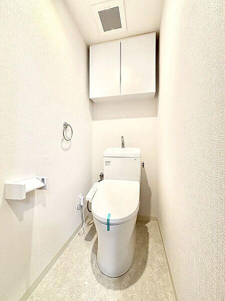 明るく清潔感のあるトイレです。