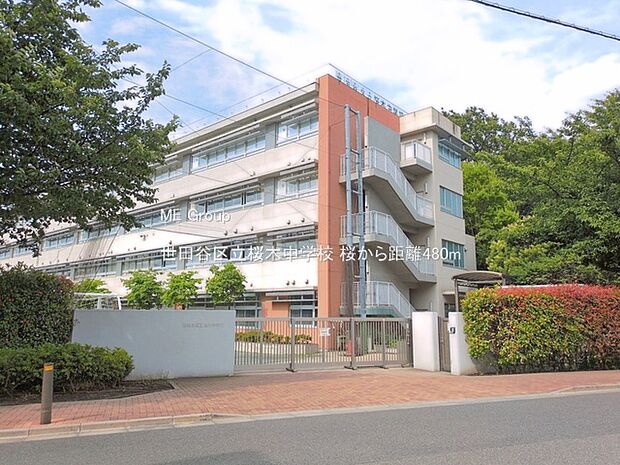 中学校 480m 世田谷区立桜木中学校