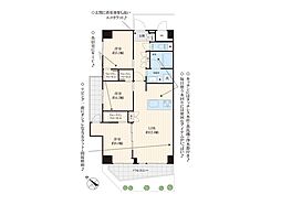 北千住スカイハイツ 3LDKの間取図画像