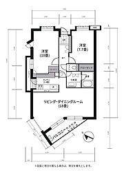 クイーンズフィールドひばりが丘ハイム 2LDKの間取図画像