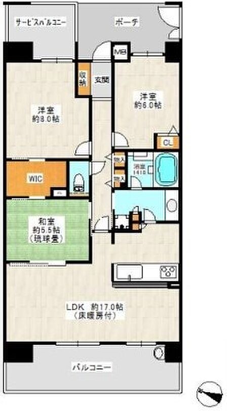3LDK 間取り