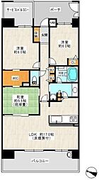 レーベンスクエア川口シルフィア 3LDKの間取図画像