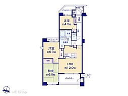 ネオステージ大宮 3LDKの間取図画像