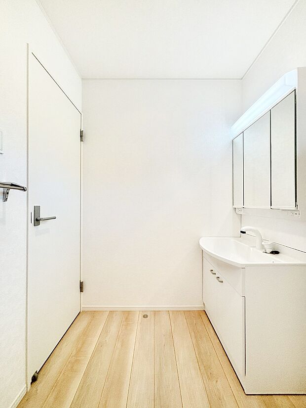 ゆとりの洗面スペースで朝の身支度もラクラク