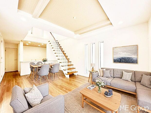 落ち着いた雰囲気のＬＤＫは家族みんなの快適空間※家具はCGです