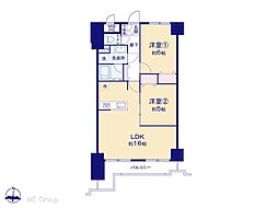 ライオンズガーデン川口 2LDKの間取図画像
