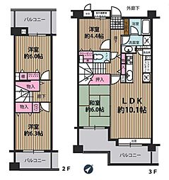 ザステイツ志木パークステージ 4LDKの間取図画像