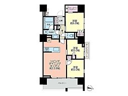 パークホームズ川越ザレジデンス 3LDKの間取り