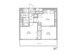 東海第一グリーンパークマンション 2DKの間取図画像