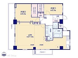 ハイネスロフティ 2LDKの間取図画像
