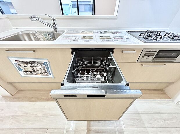 面倒なお片づけは食洗機にお任せ!家事の負担が減って、時間にも気持ちにもゆとりができます。