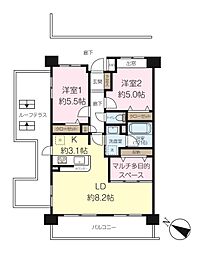 間取図画像 2SLDK