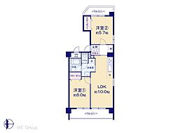 トーア東尾久マンション 2LDKの間取図画像