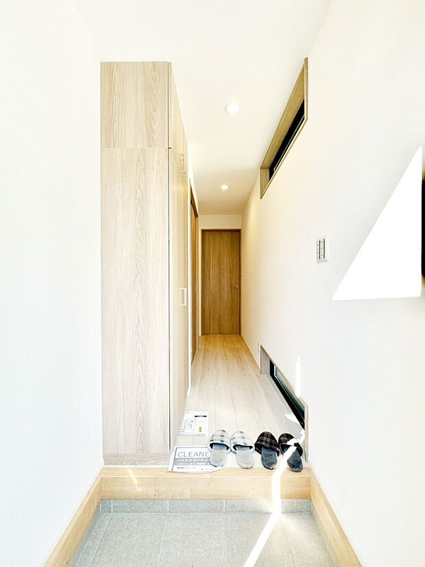 帰ってきてホッとする玄関。帰るのが楽しみになりますね!