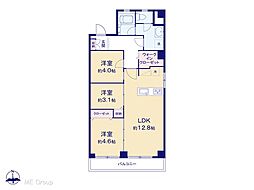 東海経堂マンション 3LDKの間取り