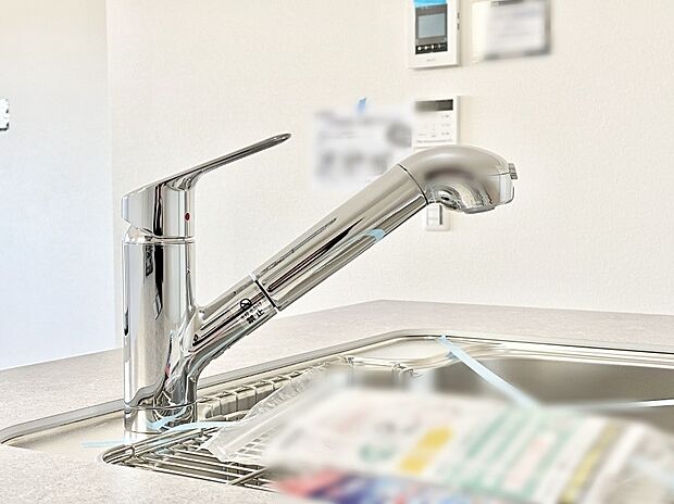 浄水器一体型のキッチンで洗い物用・料理用と切り替え簡単!