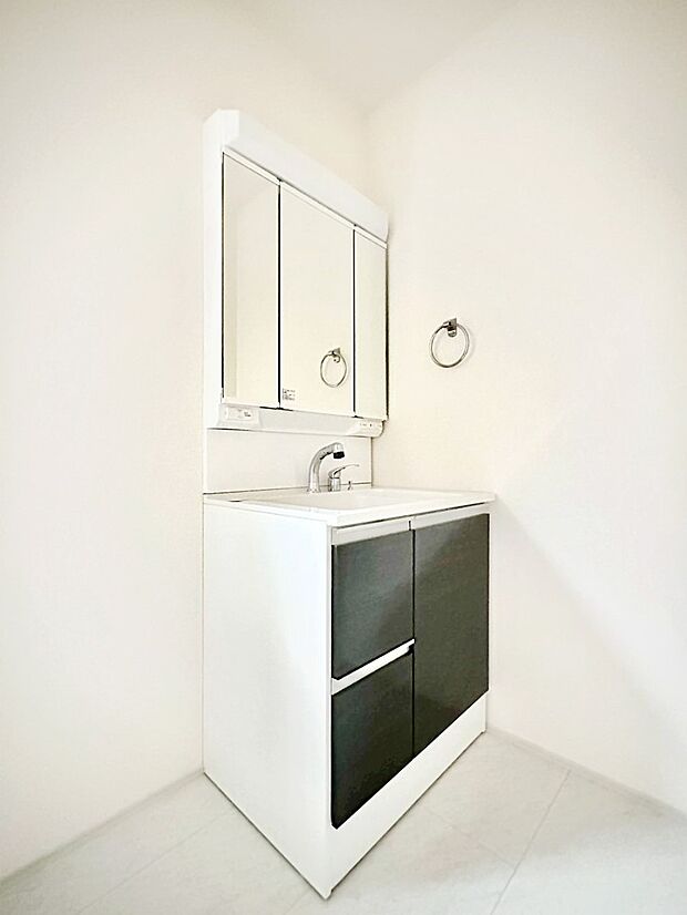 収納力と機能性に優れた洗面化粧台　