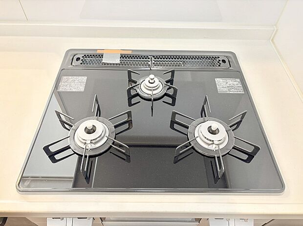 三口ガスコンロでお料理が一気にはかどりそう。  