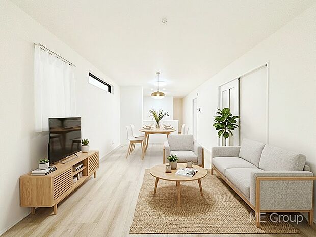 ご家族の賑やかな話し声で包まれる明るいリビング  ※家具はCGです 