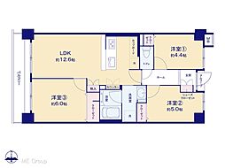 戸田公園スカイマンション 3LDKの間取図画像