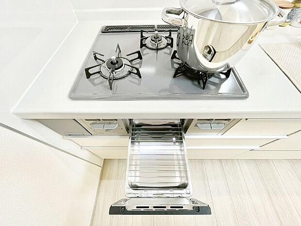 三口ガスコンロでお料理が一気にはかどりそう
